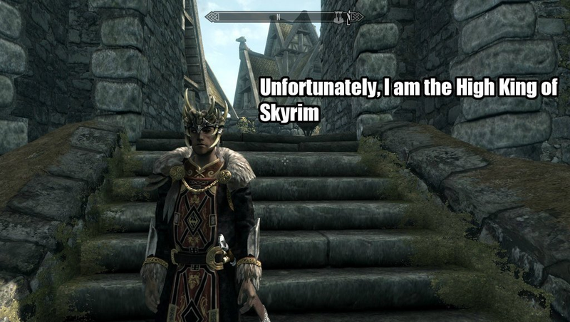 Illustration for article titled Okay, Maybe The High King of Skyrim Can Be A Nice Guy. Sorta.